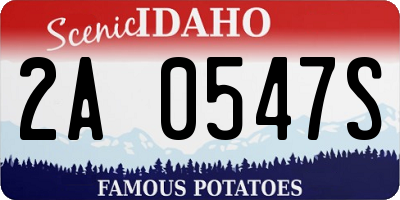 ID license plate 2A0547S