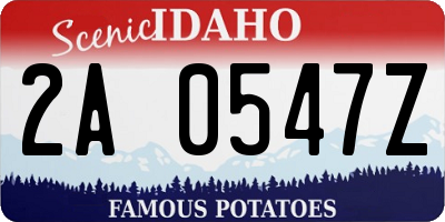 ID license plate 2A0547Z