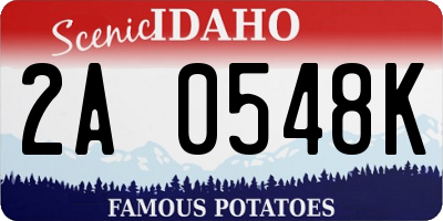 ID license plate 2A0548K