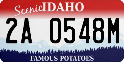 ID license plate 2A0548M
