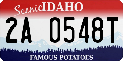 ID license plate 2A0548T