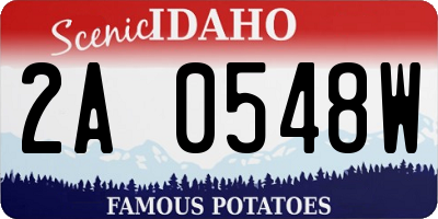 ID license plate 2A0548W