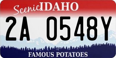 ID license plate 2A0548Y