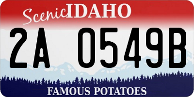 ID license plate 2A0549B