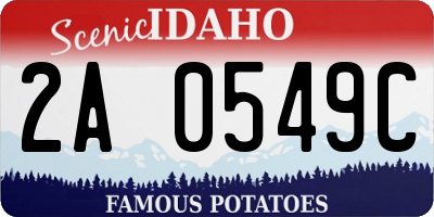 ID license plate 2A0549C