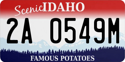 ID license plate 2A0549M