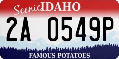ID license plate 2A0549P