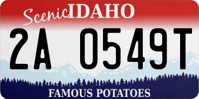 ID license plate 2A0549T