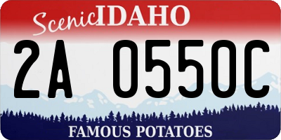 ID license plate 2A0550C