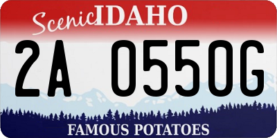 ID license plate 2A0550G
