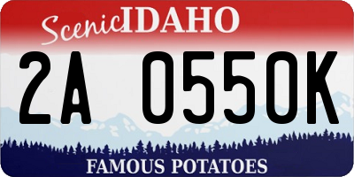 ID license plate 2A0550K