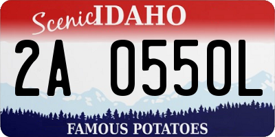 ID license plate 2A0550L
