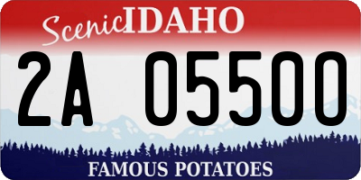 ID license plate 2A0550O