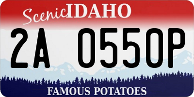 ID license plate 2A0550P