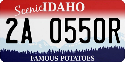 ID license plate 2A0550R