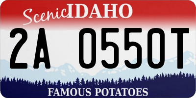 ID license plate 2A0550T