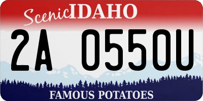 ID license plate 2A0550U