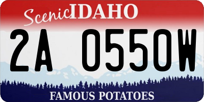 ID license plate 2A0550W