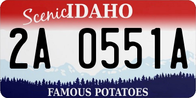 ID license plate 2A0551A