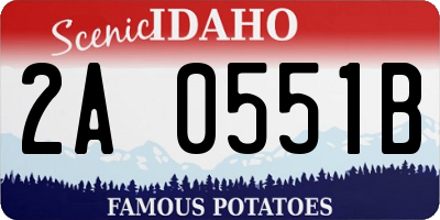 ID license plate 2A0551B