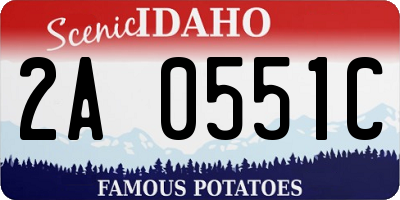 ID license plate 2A0551C