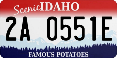 ID license plate 2A0551E
