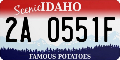 ID license plate 2A0551F