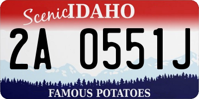 ID license plate 2A0551J