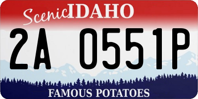 ID license plate 2A0551P