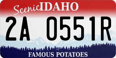 ID license plate 2A0551R