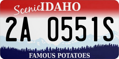 ID license plate 2A0551S