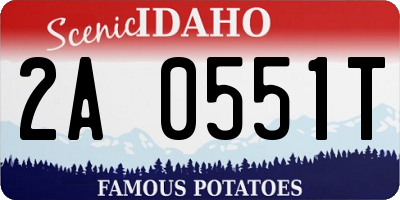 ID license plate 2A0551T