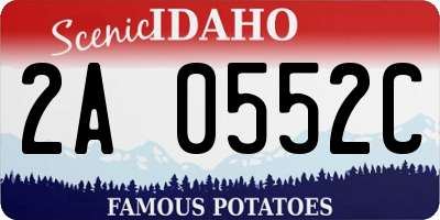ID license plate 2A0552C