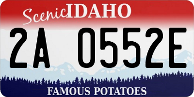 ID license plate 2A0552E