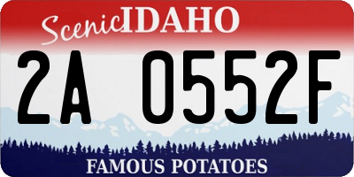 ID license plate 2A0552F