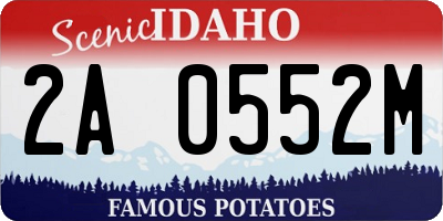 ID license plate 2A0552M