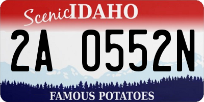 ID license plate 2A0552N
