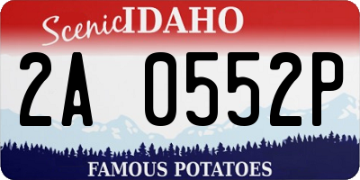 ID license plate 2A0552P
