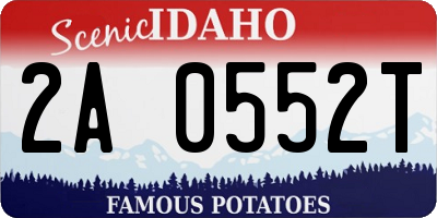 ID license plate 2A0552T