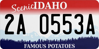 ID license plate 2A0553A