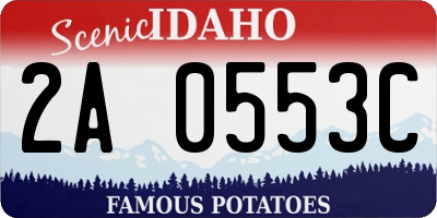 ID license plate 2A0553C