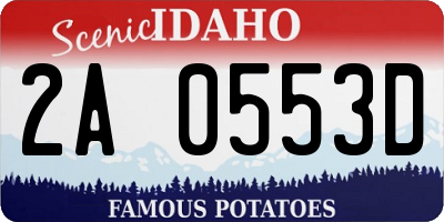 ID license plate 2A0553D