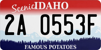 ID license plate 2A0553F