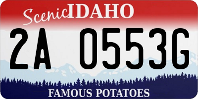 ID license plate 2A0553G