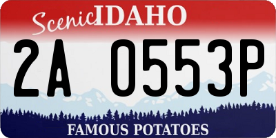 ID license plate 2A0553P