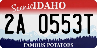 ID license plate 2A0553T
