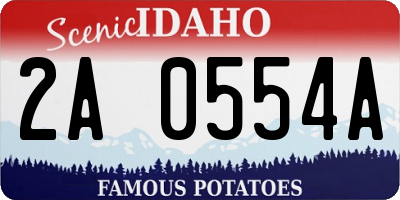 ID license plate 2A0554A