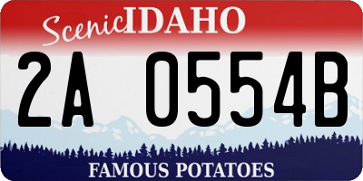 ID license plate 2A0554B
