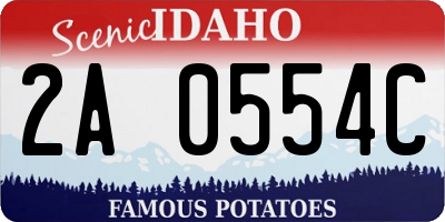 ID license plate 2A0554C