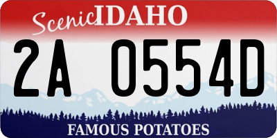 ID license plate 2A0554D